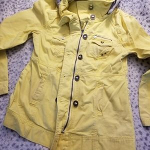 Hurley yellow light weight cotton jacket, Sz med